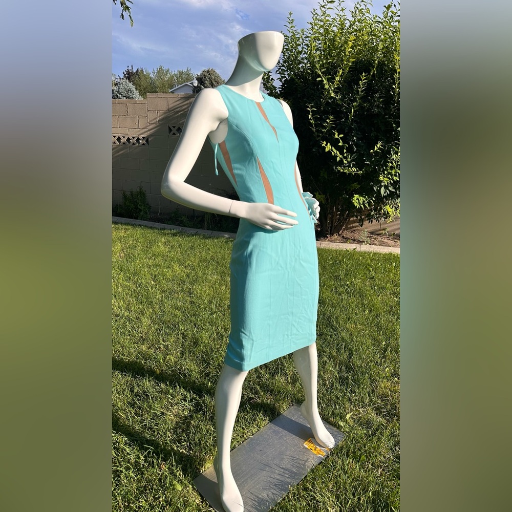 Michael Kors Blue Halter Sheath Dress - Picture 4 of 9